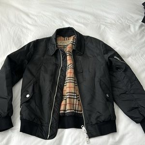 Burberry Nylon Collared Bomber Jacket Size 50
